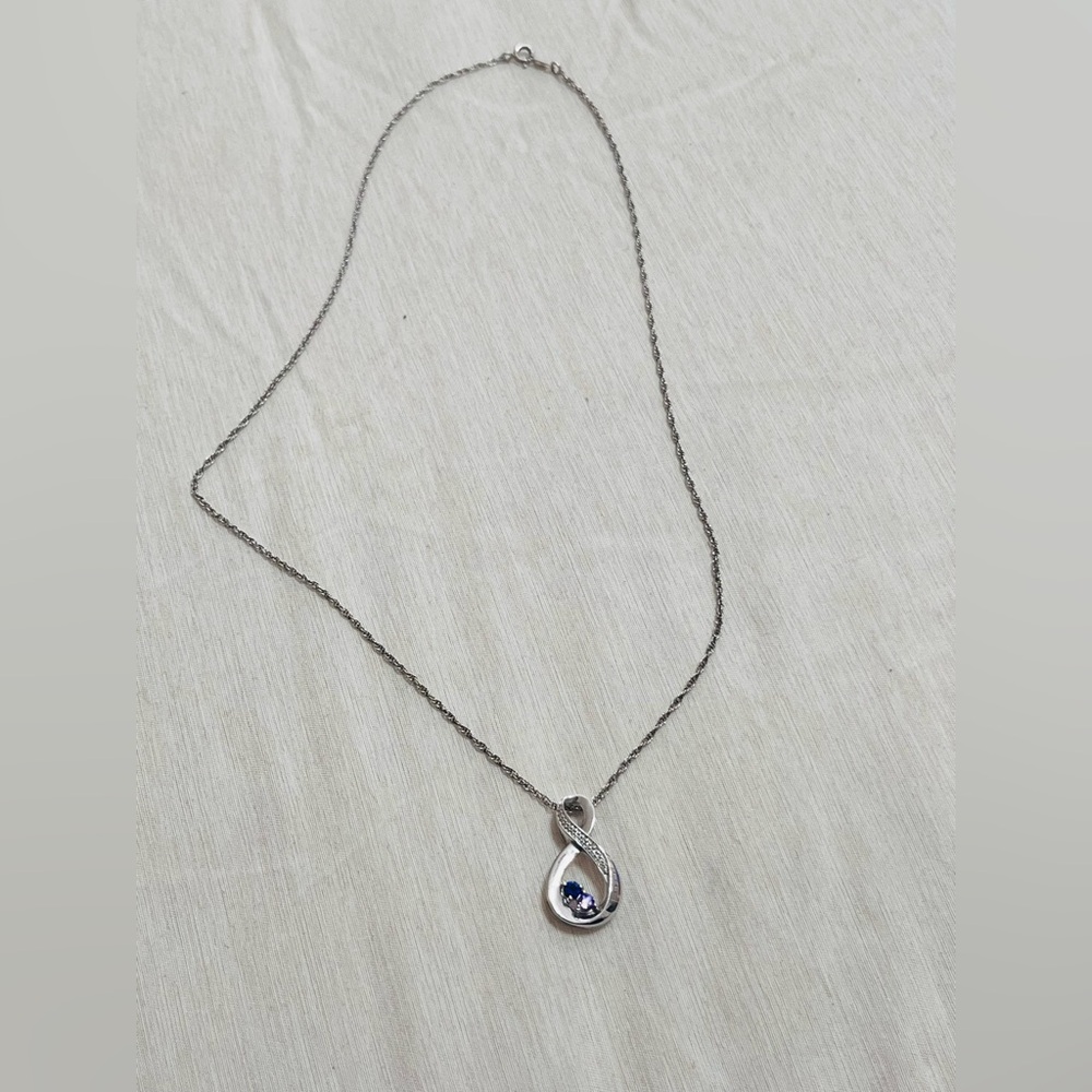 Infinity couples birthstone necklace - Picture 5 of 9